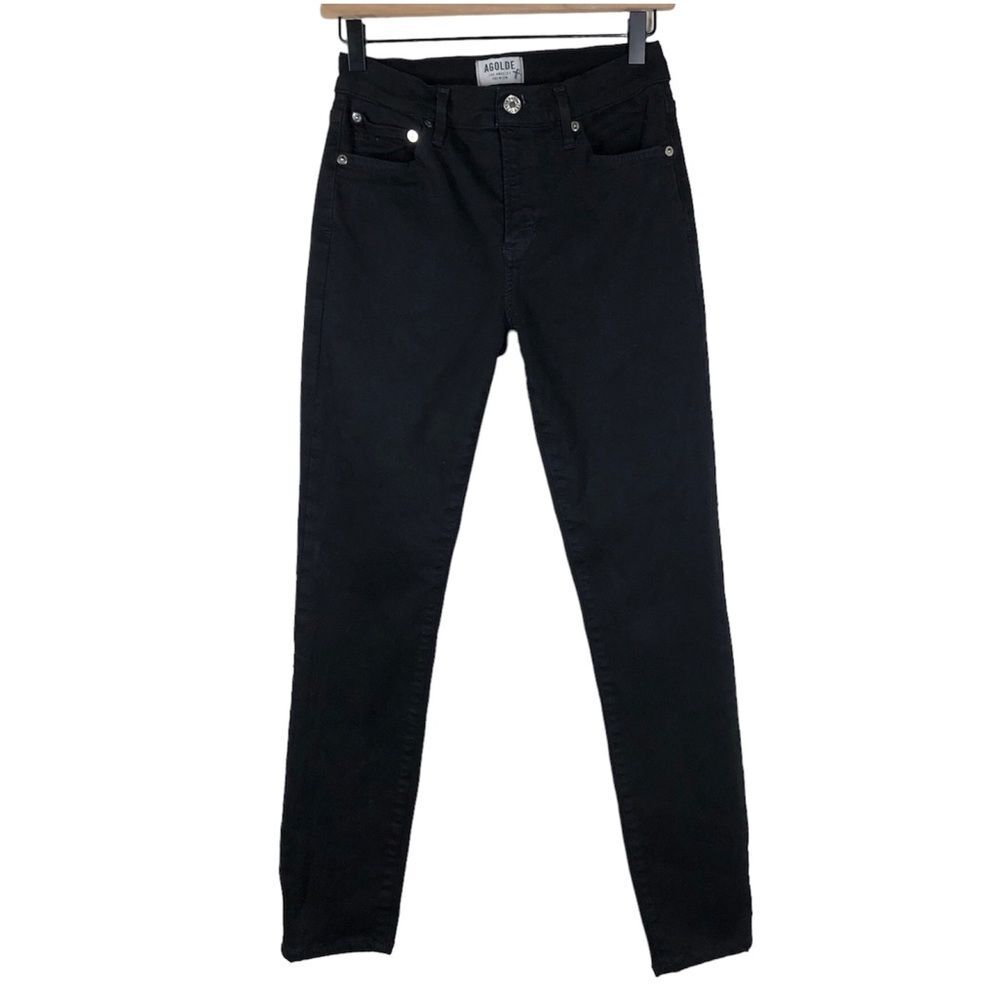 AGOLDE Black Filter Free High Rise Skinny Ankle Jeans Size 28
